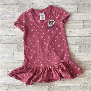 Bambi Pink Dress with Heart Pattern